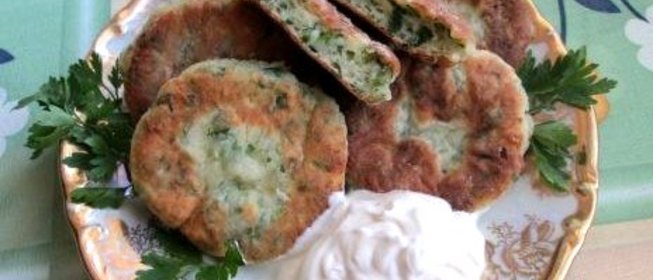 Соленые сырники с зеленью