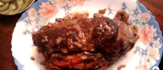 Свинина с овощами, запеченные в фольге