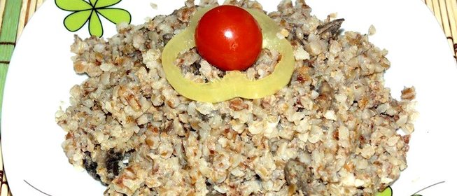 Гречка запеченная с грибами