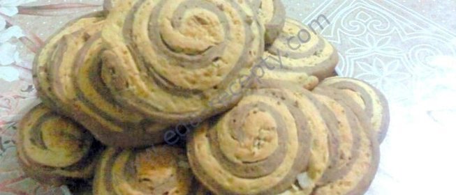 Быстрое печенье полосатое