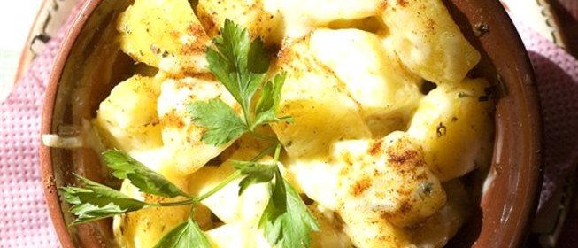 Печеный картофель с шафраном