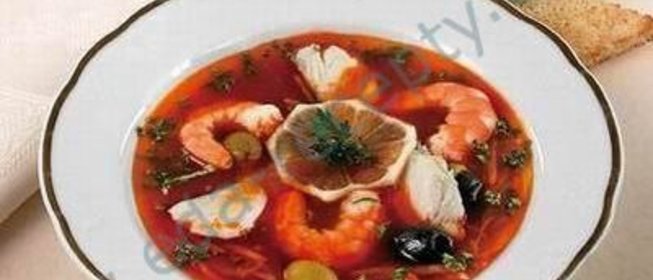 Солянка с креветками