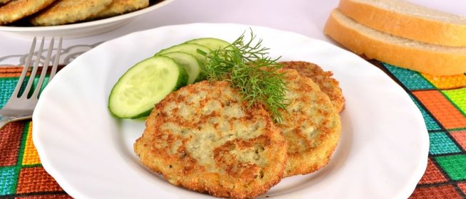 Рыбные оладьи с творогом