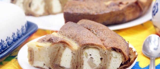 Блинная «Улитка» с творогом и бананом