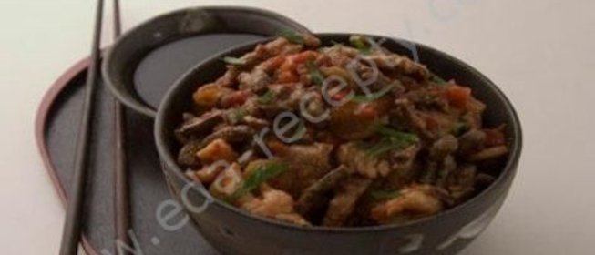 Свинина с крабами