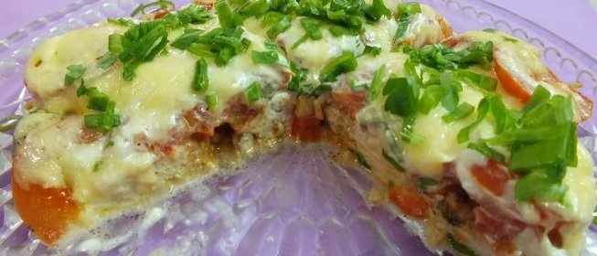 Пицца без теста на курице