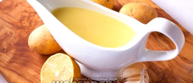 Картофельный соус с чесноком и лимоном