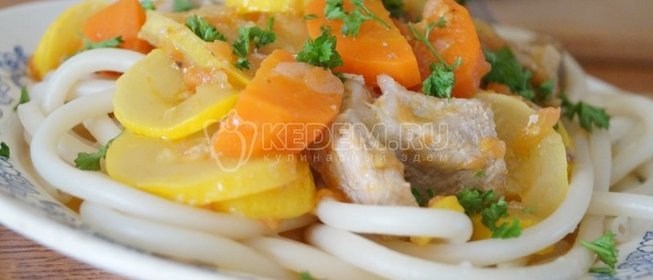 Свинина с овощами