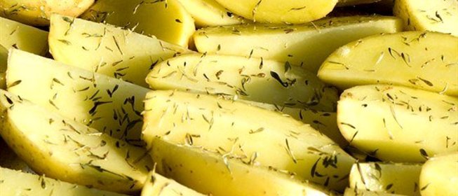 Запеченный картофель с зеленью