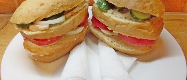 Яичный сэндвич на скорую руку