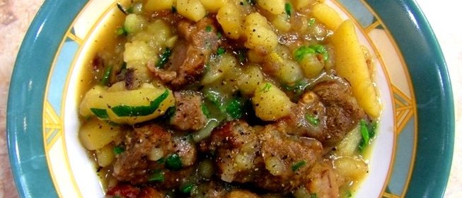 Соус из баранины с картошкой