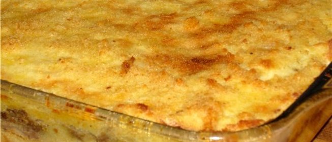 Запеканка картофельная с вареным мясом