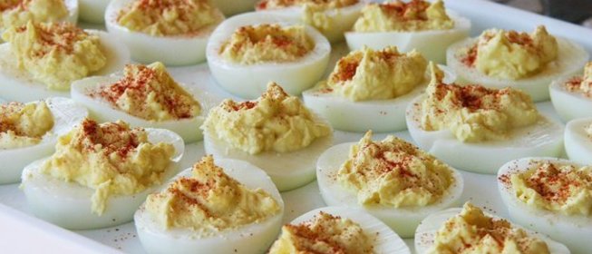 Острая закуска из яиц