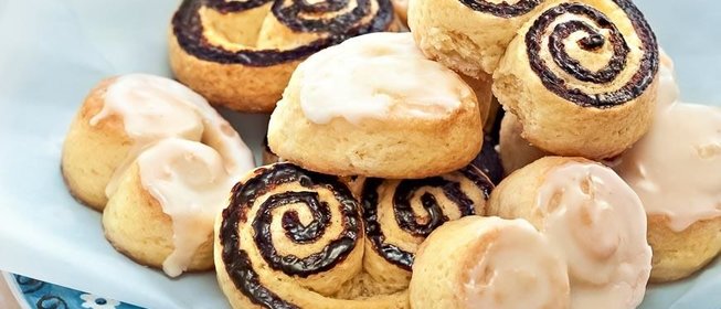 Берлинское печенье с лимонной и шоколадной глазурью