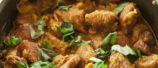 Свинина с базиликом