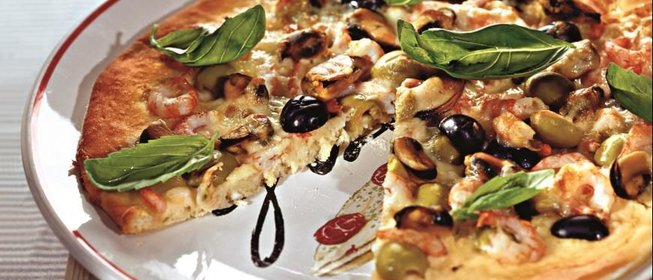 Пицца с морепродуктами