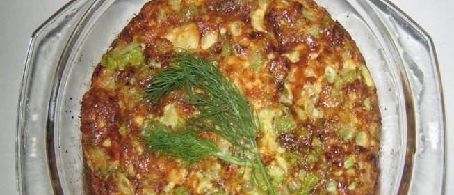 Омлет с кабачками в духовке