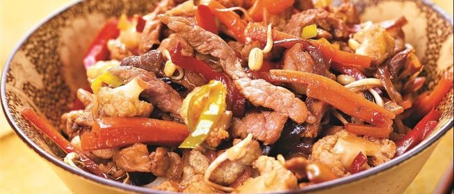 Свинина, маринованная в устричном соусе