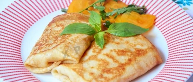 Блины с ветчиной и сыром