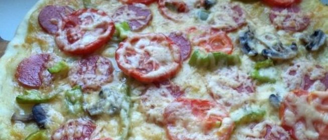 Пицца на дрожжевом тесте