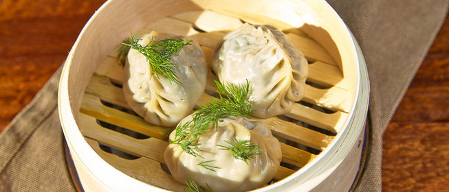 Манты с грибами