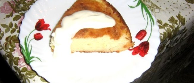 Творожная запеканка с бананом в духовке