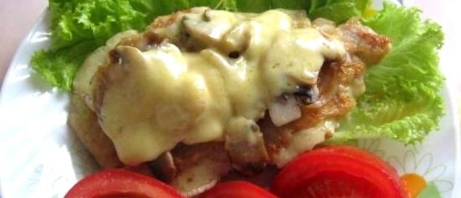 Свинина с белыми грибами