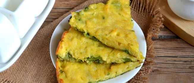 Запеканка из брокколи с сыром и яйцами