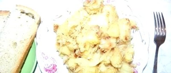 Картошка с квашеной капустой