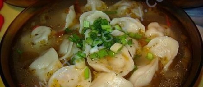 Пельмени с зеленью