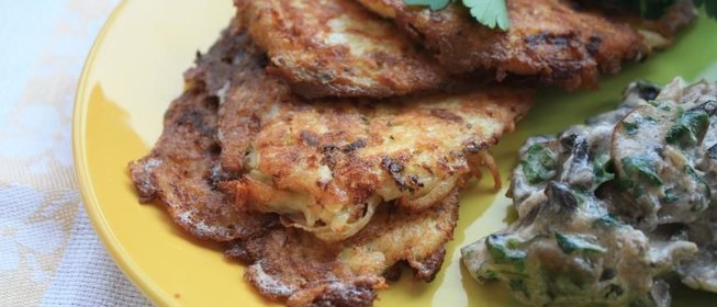 Оладьи из кабачков и картофеля