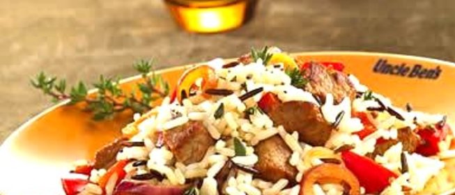 Говядина с рисом и овощами