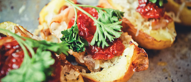 Блюдо в блюде: пицца в картофеле