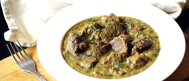 Оленье рагу с тмином и укропом