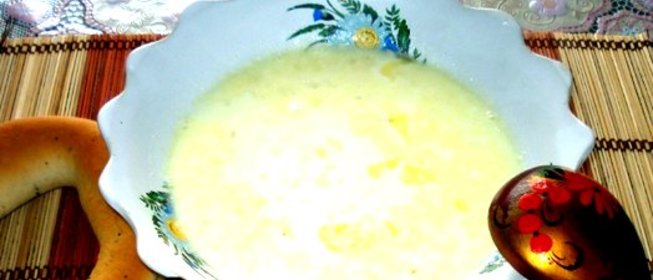 Молочный суп с пшеном