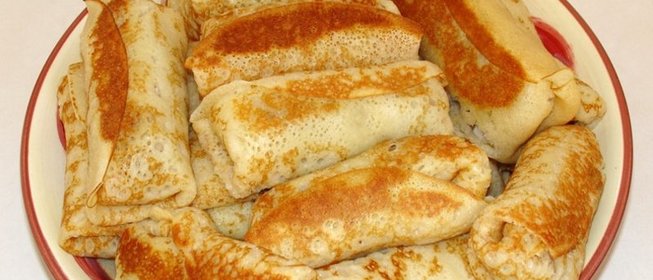 Блины с куриным фаршем