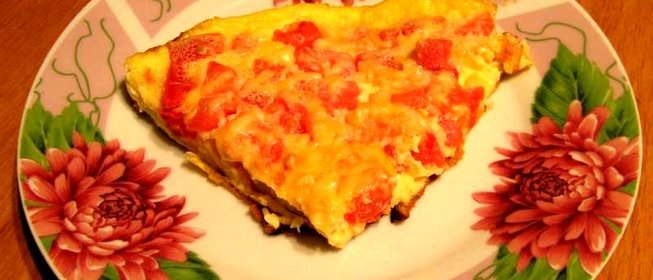 Омлет с помидорами