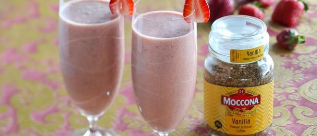 Коктейль Кофе, клубника и карамель