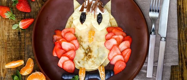 Сова из блинов