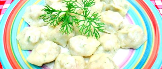 Пельмени двумя способами из укропного теста