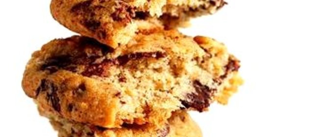 Орехово-банановое печенье с шоколадом