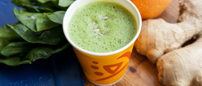 Зеленый смузи с грейпфрутом