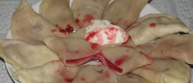 Вареники с малиной