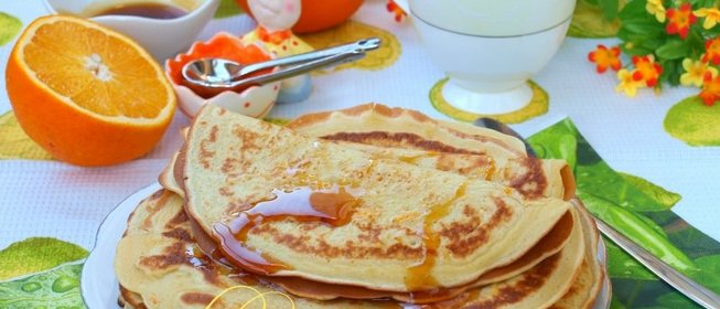 Блинчики с апельсиновой цедрой
