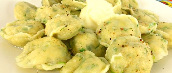 Пельмени с редисом