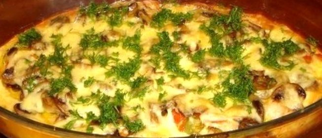 Грибная запеканка