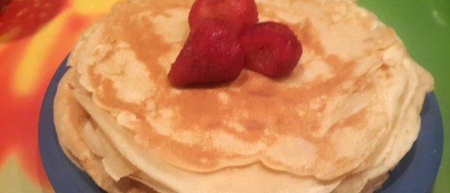 Блины на скорую руку на молоке и воде