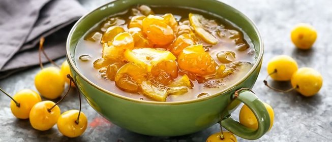 Варенье из белой черешни с лимоном