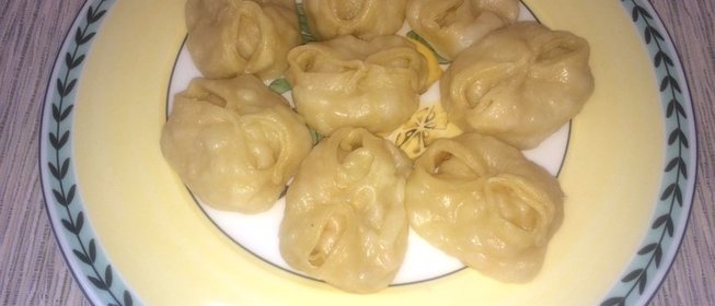 Манты с тыквой и картошкой