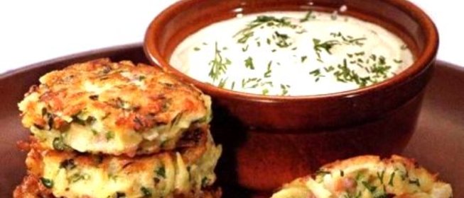 Драники с зеленью и сыром